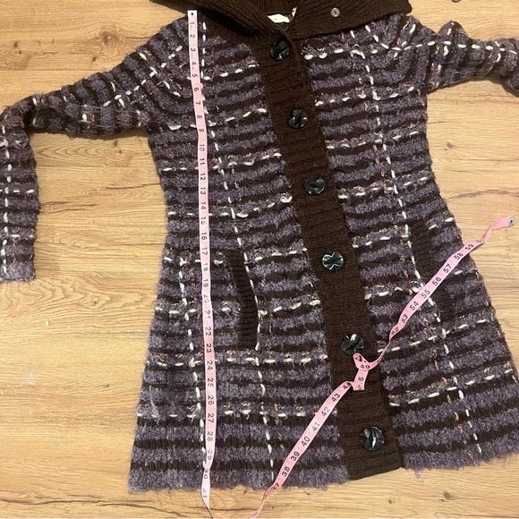 Anthropologie Sleeping on Snow wool long line cardigan sweater size Medium - Picture 8 of 9